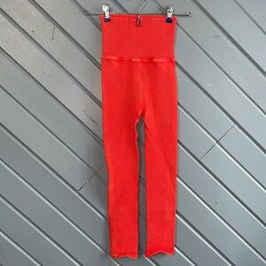 Free People Movement Good Karma reddish orange leggings NEW!